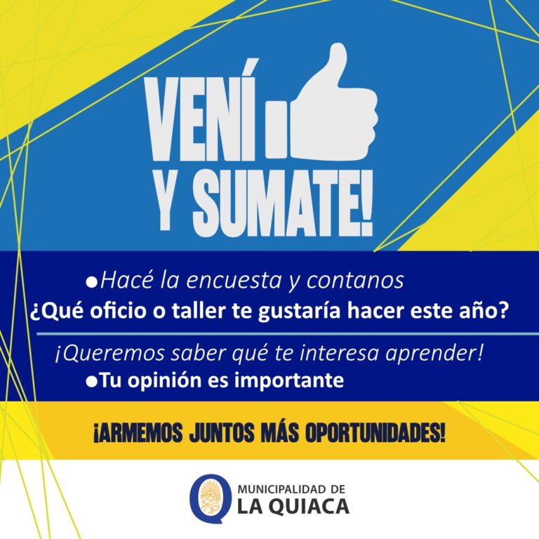 TALLERES DE OFICIO: DESARROLLO SOCIAL LANZÓ UNA ENCUESTA ABIERTA PARA DEFINIR LAS CAPACITACIONES 2026