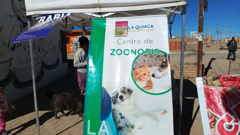 CAMPAÑA DE VACUNACIÓN ANTIRRÁBICA CONTINÚA EN LA FERIA JUANA AZURDUY DE RUTA 5